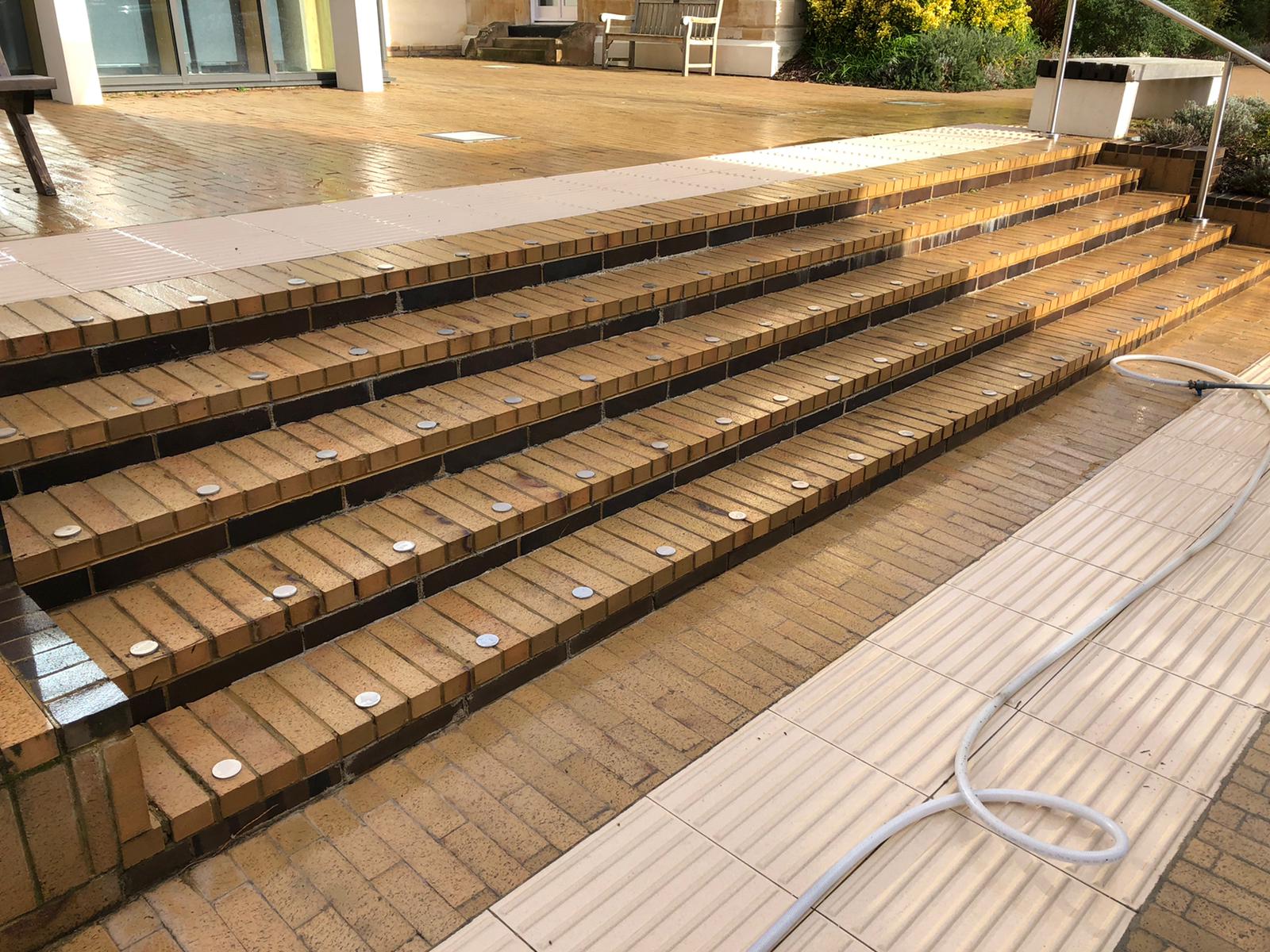 Stone cleaning using DOFF Thermatech Tensid Torik Stone Cleaning