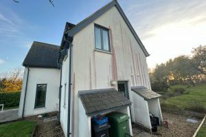 Alfresco Render Cleaning Red algae stains