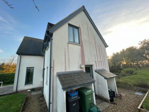 Alfresco Render Cleaning Red algae stains