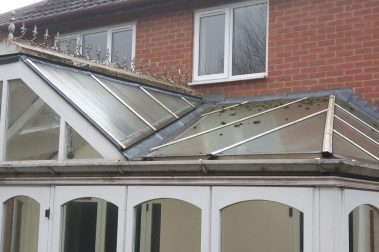 Alfresco conservatory roof cleaning Abingdon Before