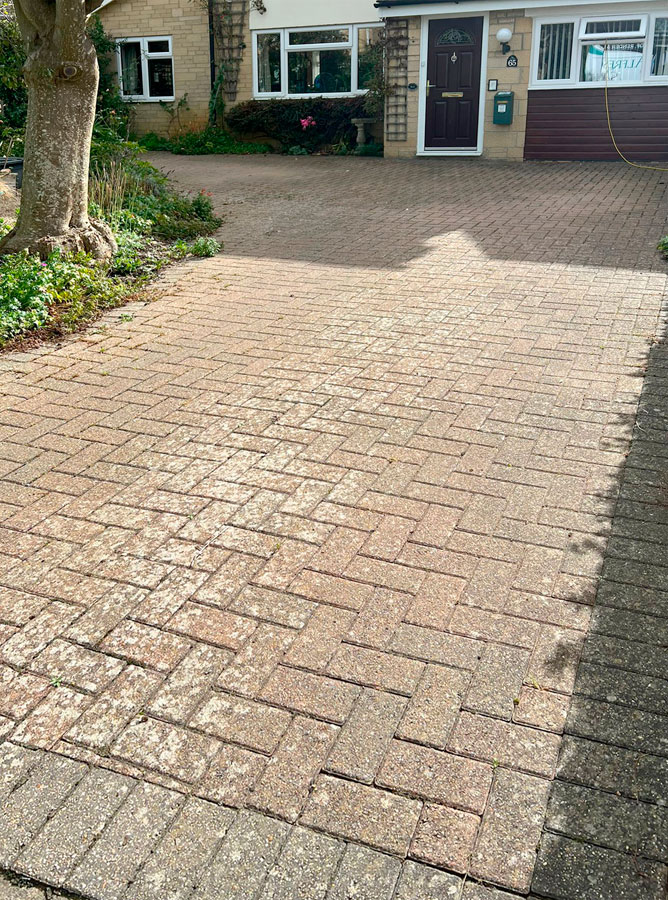 Before Driveway Jet Washing