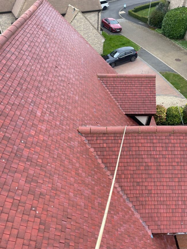 Roof Before - Moss removal from roof