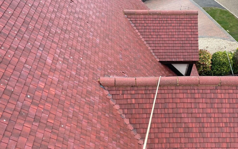 Roof Before - Moss removal from roof