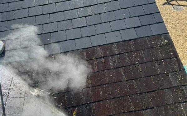 Slate roof cleaning