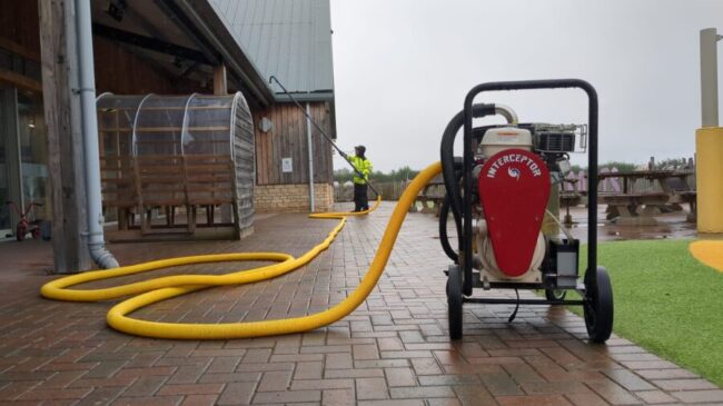 Commercial gutter cleaning - Sprouts Play Barn Milletts Farm