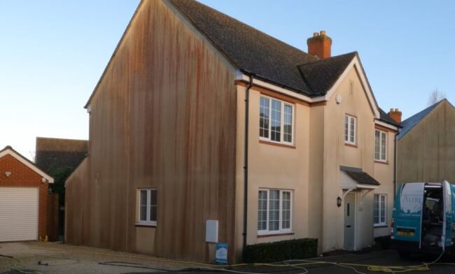 Render cleaning - not pressure washing