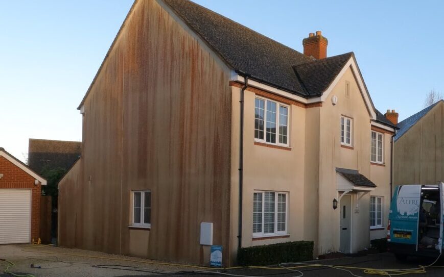 Render cleaning - not pressure washing