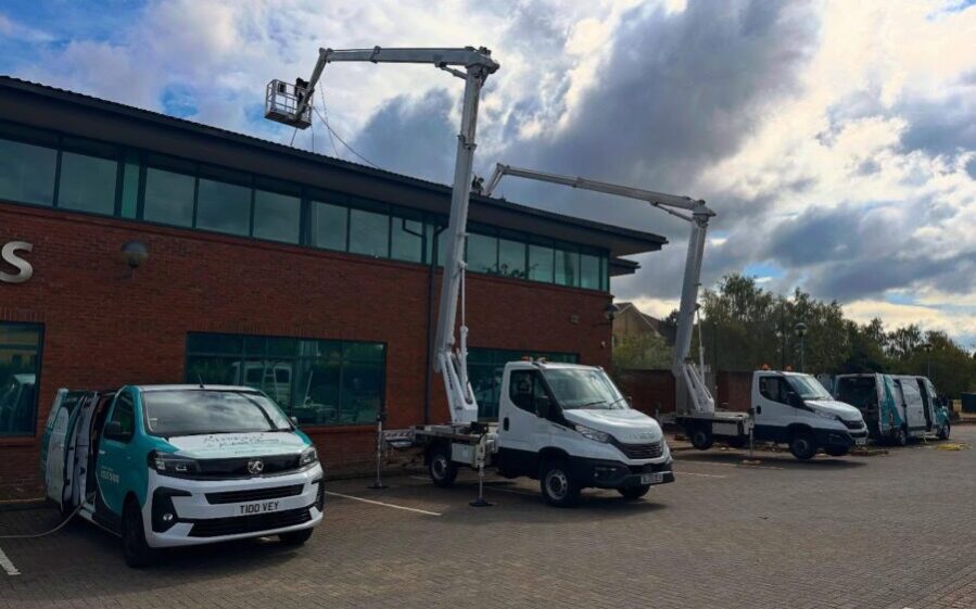 Commercial building roof cleaning