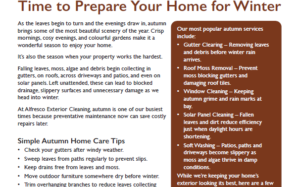 Alfresco Autumn Newsletter 2026
